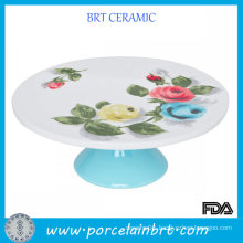 Elegant Roses Round Ceramic Wholesale Cake Stands
